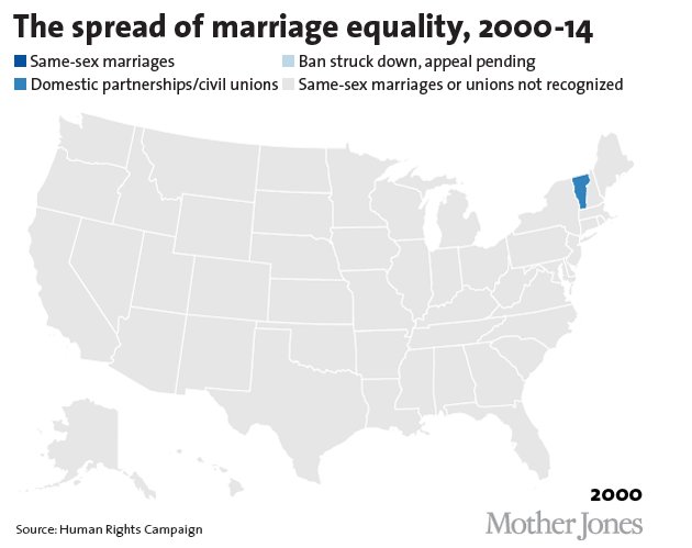 Map Watch Marriage Equality Sweep The Nation Mother Jones