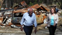 Bernie Sanders visits Paradise, California, the scene of a wild fire