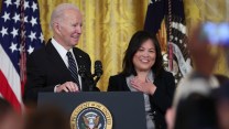 Joe Biden announces Julie Su as his nominee to be the next secretary of labor during a White House event on March 1.