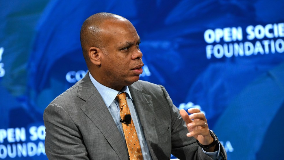 Patrick Gaspard speaking at a public event