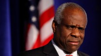 Supreme Court Justice Clarence Thomas addresses the Federalist Society in Washington, Thursday, Nov. 15, 2007,