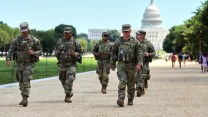 national guard in front of US Capitol