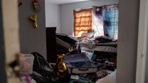 Destroyed room in an apartment.