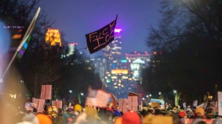 A protest is held on 34th & and Portland to honor Renee Good, a 37 year old woman shot and killed in the head by federal ICE agents on Wednesday.