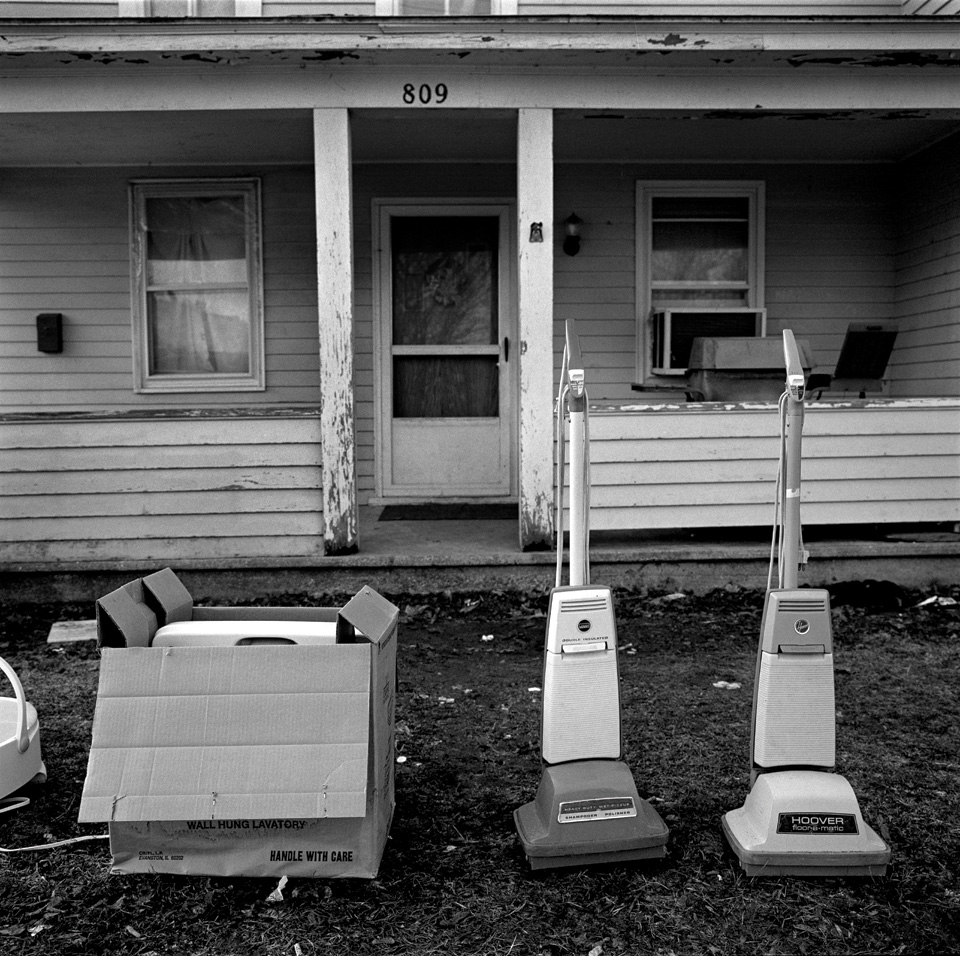 Vacuum cleaners at Yard Sale, Janesville, Wisconsin.