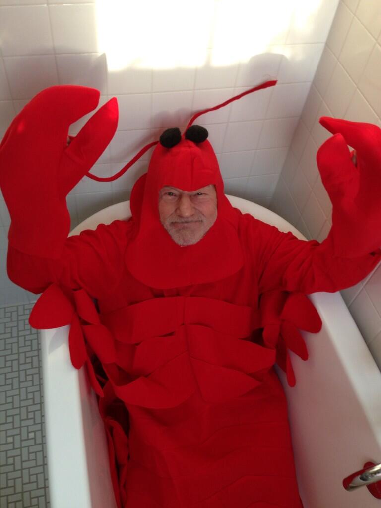 Patrick Stewart lobster Halloween costume