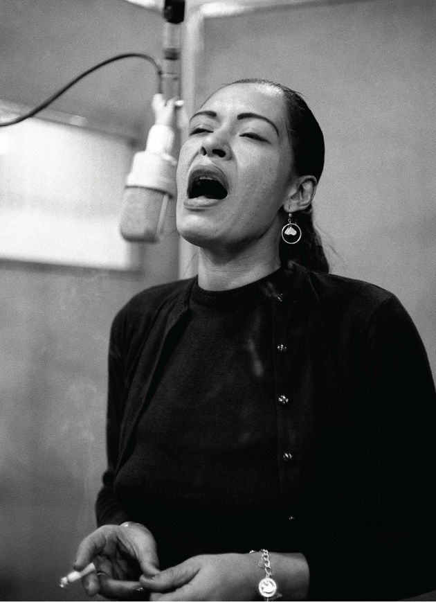 Billie Holiday recording Lady in Satin, New York City, December 1957.