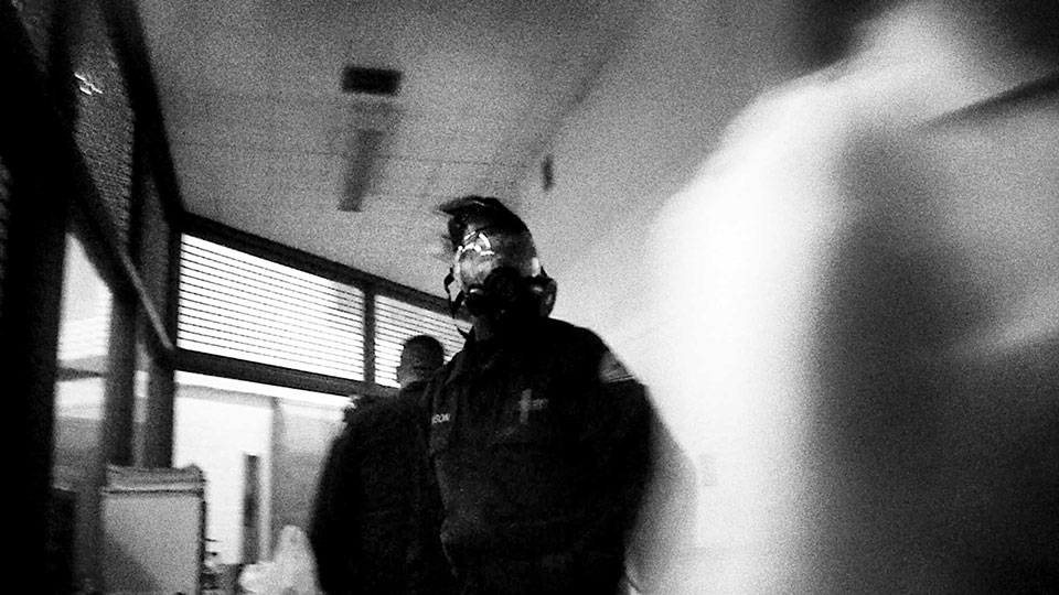 A SORT officer inside Cypress unit.