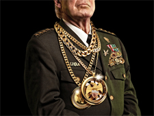General with gold medals