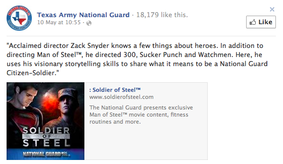 Facebook Texas National Guard Man of Steel Soldier of Steel