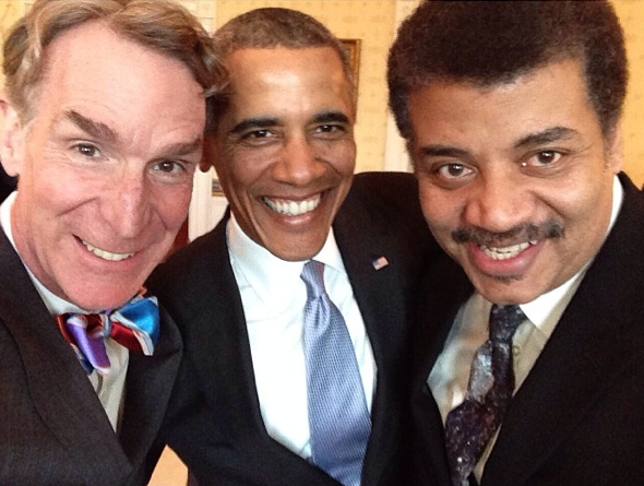 Bill Nye Neil deGrasse Tyson Barack Obama selfie