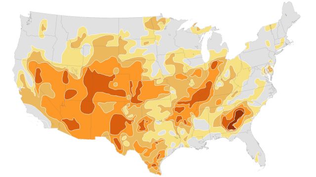 Extreme drought conditions fueling heatwave and wildfires: NOAA