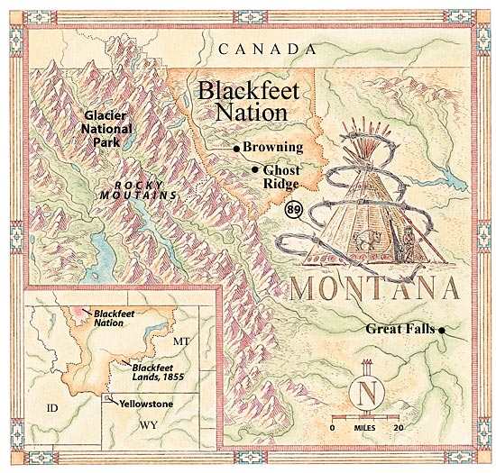 Blackfeet Nation map