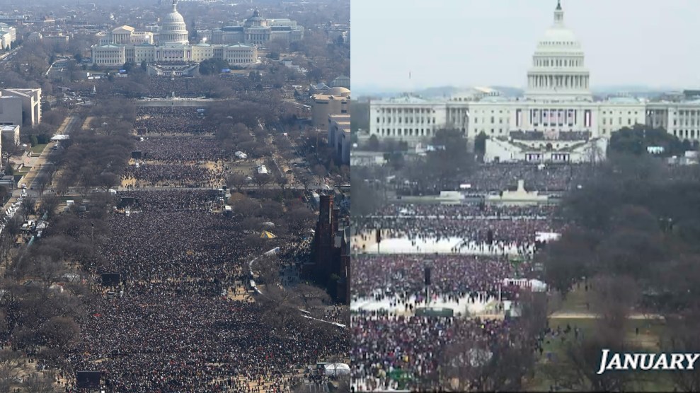 These Aerial Photos Show How Trump's Inauguration Crowd ...
