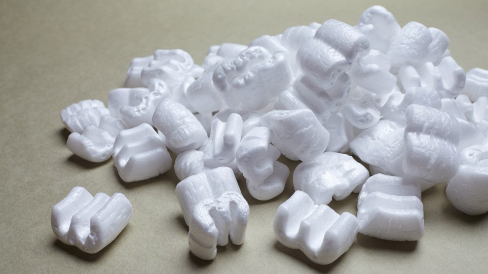 White styrofoam